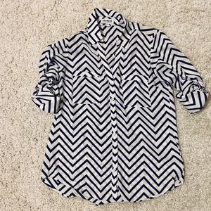 Express Portofino Chevron Shirt